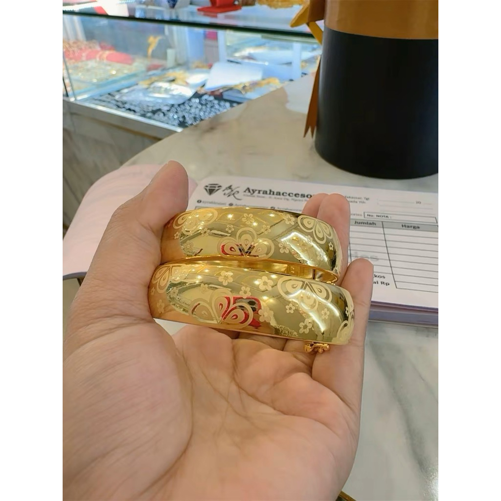 Ayrahaccesories gelang keroncong Bangkok mirip emas 10 gram