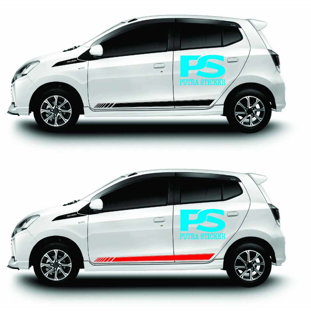 list sticker mobil AGYA cutting sticker mobil AGYA