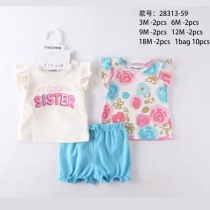 Baju Set 3in1 Atasan dan Celana Anak Perempuan Tiaghrb Premium