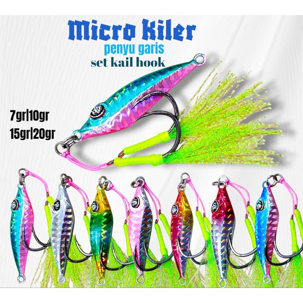 umpan micro jig 7g 10g 15g 20g penyu metal jig kiler umpna jig umpan casting umpan  micro jig 10g
