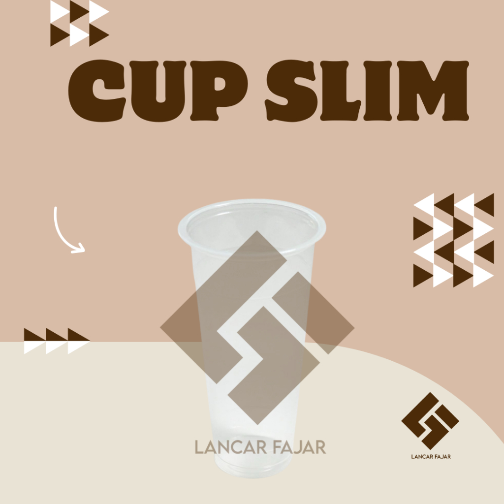 [50 pcs] gelas slim ukuran 18oz 22oz 24oz gelas slim  super murah merk merak merk tiptop / cup mixue