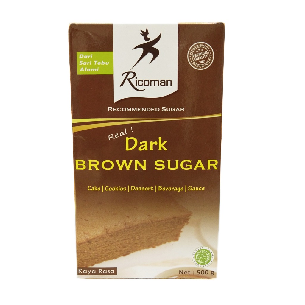 

RICOMAN DARK BROWN SUGAR 500gr/1KG