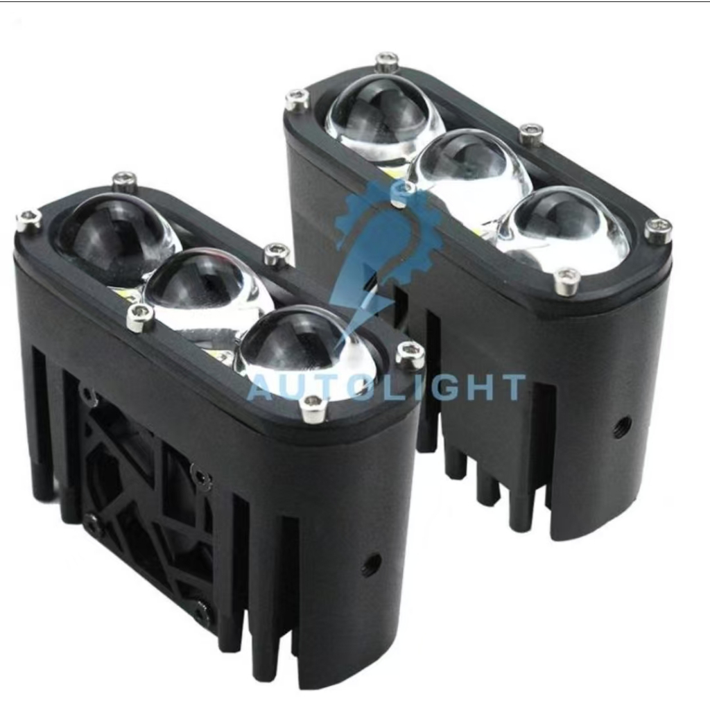 Autolightt Auto Light Lampu Tembak 3 mata mini projie mini laser 3 mata auto light 120W/Pasang U22 U