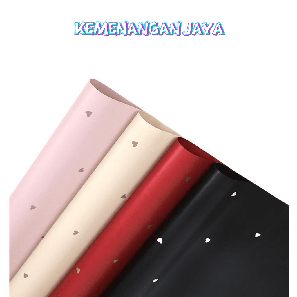 

Isi 20 LEMBAR Kertas Buket Bunga Motif LOVE Polkalove Cellophane Flower Wrapping Paper LOVE KB058