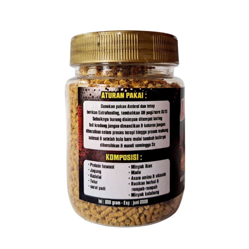 Giltbite_ [Best Seller] Ambrol Voer Coklat Perontok Bulu 145G Mempercepat Proses Mabung Burung Murai