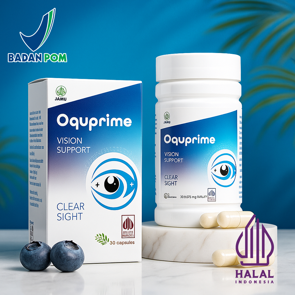 Obat Mata Herbal Oquprime | Suplemen Perlindungan Mata Terbaik | Vitamin Mata Alami BPOM
