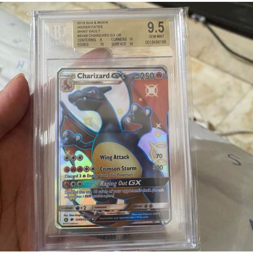 Pokemon TCG Hidden Fates Charizard GX SCR Shiny BGS 9.5 / PSA 10