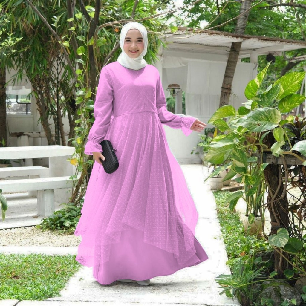 MURAHH GAMIS BRIDESMAID SAKURA TILLE BROKAT BRUKAT VELVET  PREMUM KATUN JEPANG CERUTY ANAK REMAJA GA