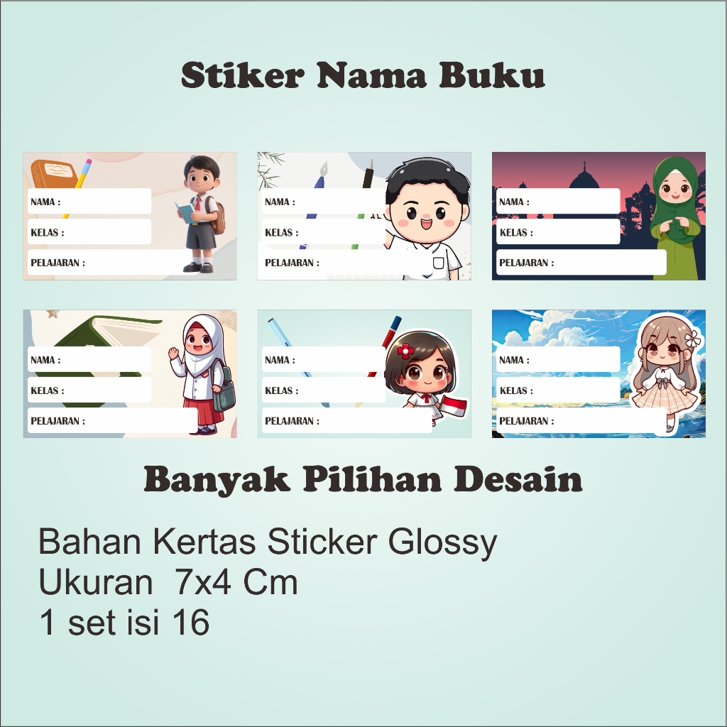 

Stiker Nama Buku Anak