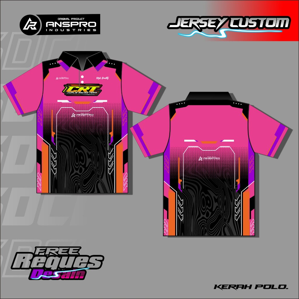 Jersey balap kerah polo jersey racing jersey balap free request