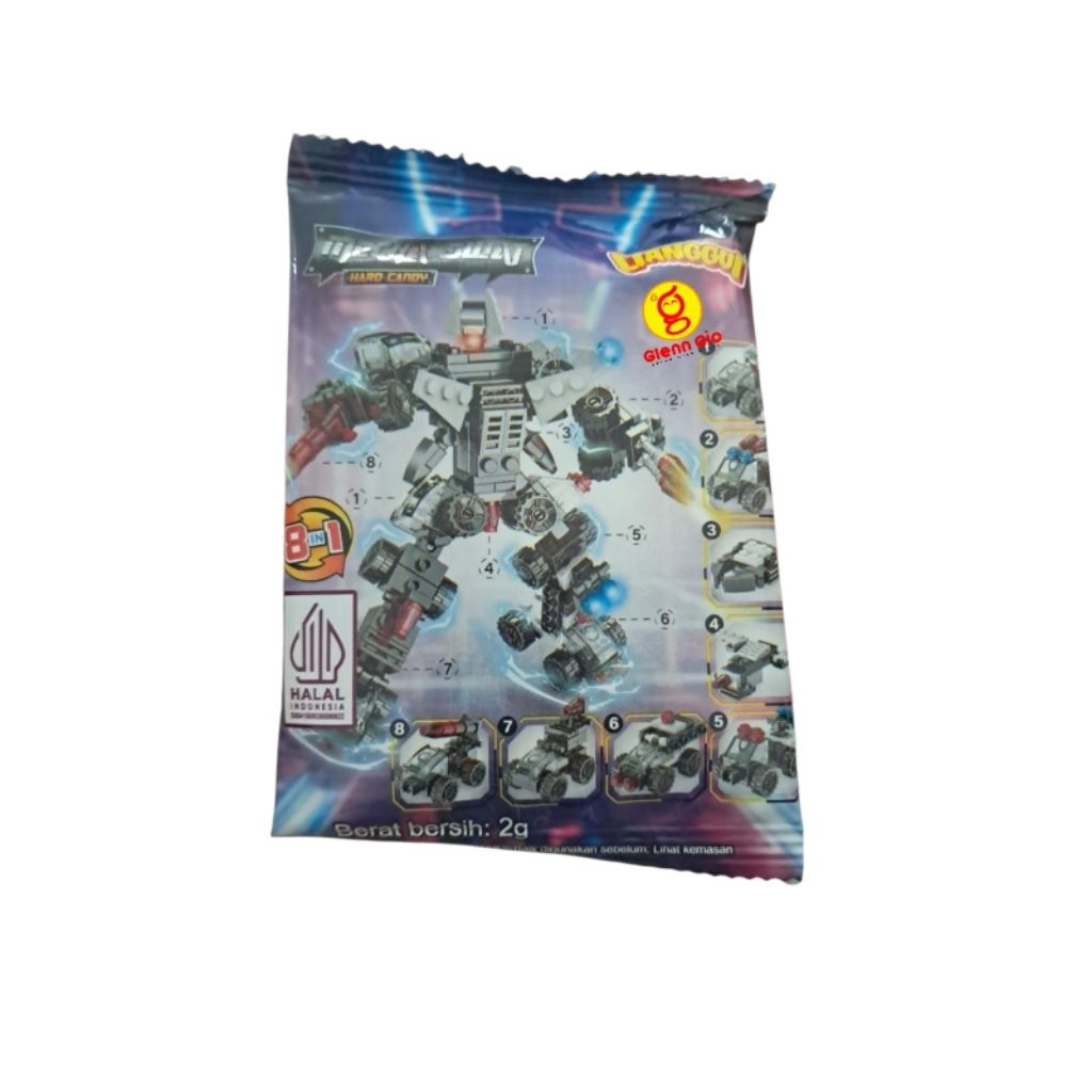 Yummy Mamii Permen Keras Hard Candy Berhadiah Lego Robot Mecha Swat 8 In 1 Lianggui Renceng Isi 10