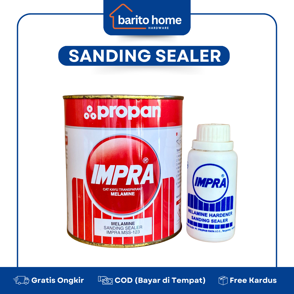 PROPAN IMPRA MSS-123 Cat Kayu Transparan Melamine Sanding Sealer Finishing Kayu Mebel Melamin 900 ml
