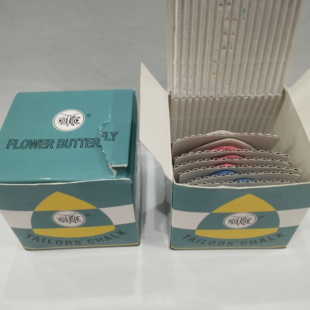 Kapur jahit Butterfly Warna Asserted/campur (1 kotak isi 10 biji)