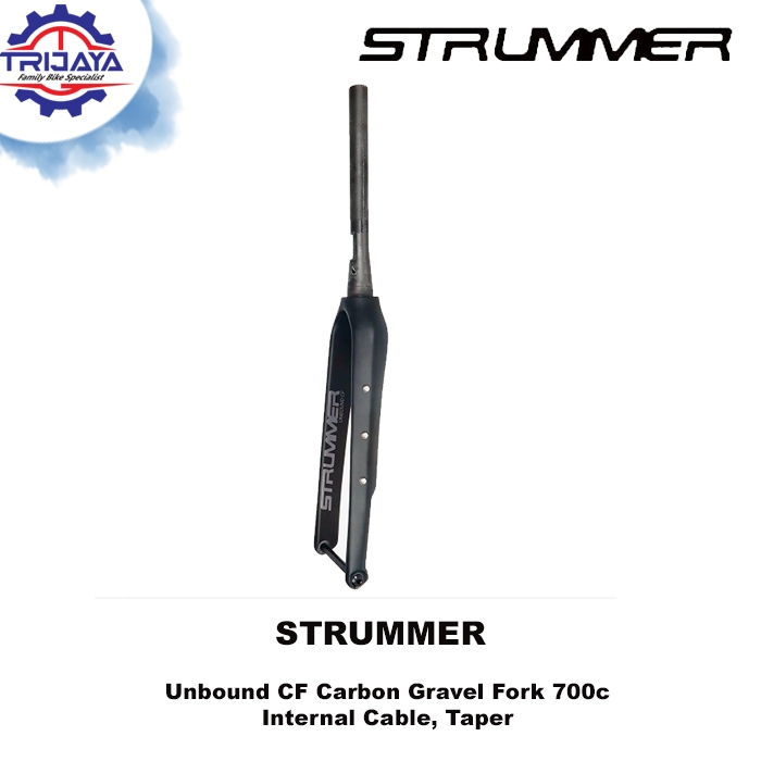 Strummer Unbound CF Carbon Gravel Fork Internal Cable Rigid Disc Brake Pork Sepeda 27.5 / 700C / 29 