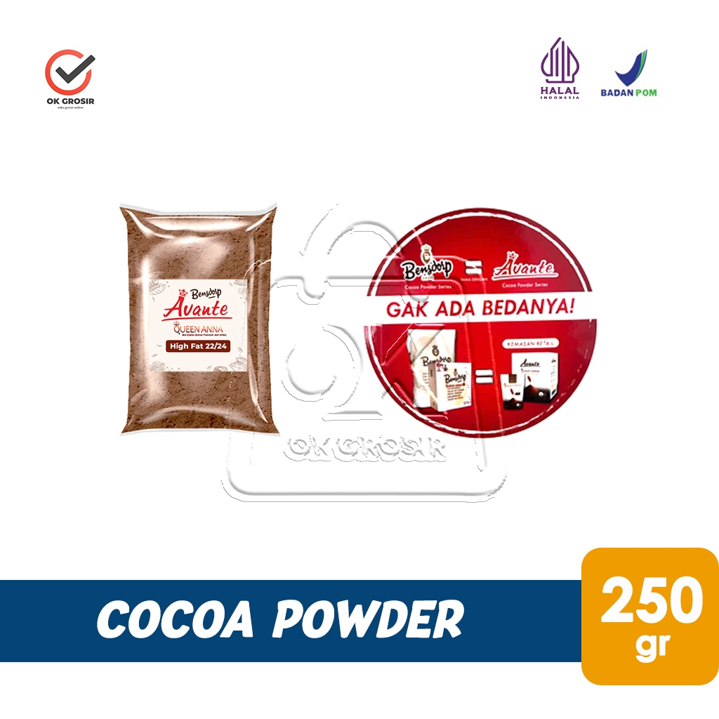 

Bensdorp Cokelat Bubuk Avante Queen Anna Cocoa Powder (250 gr)