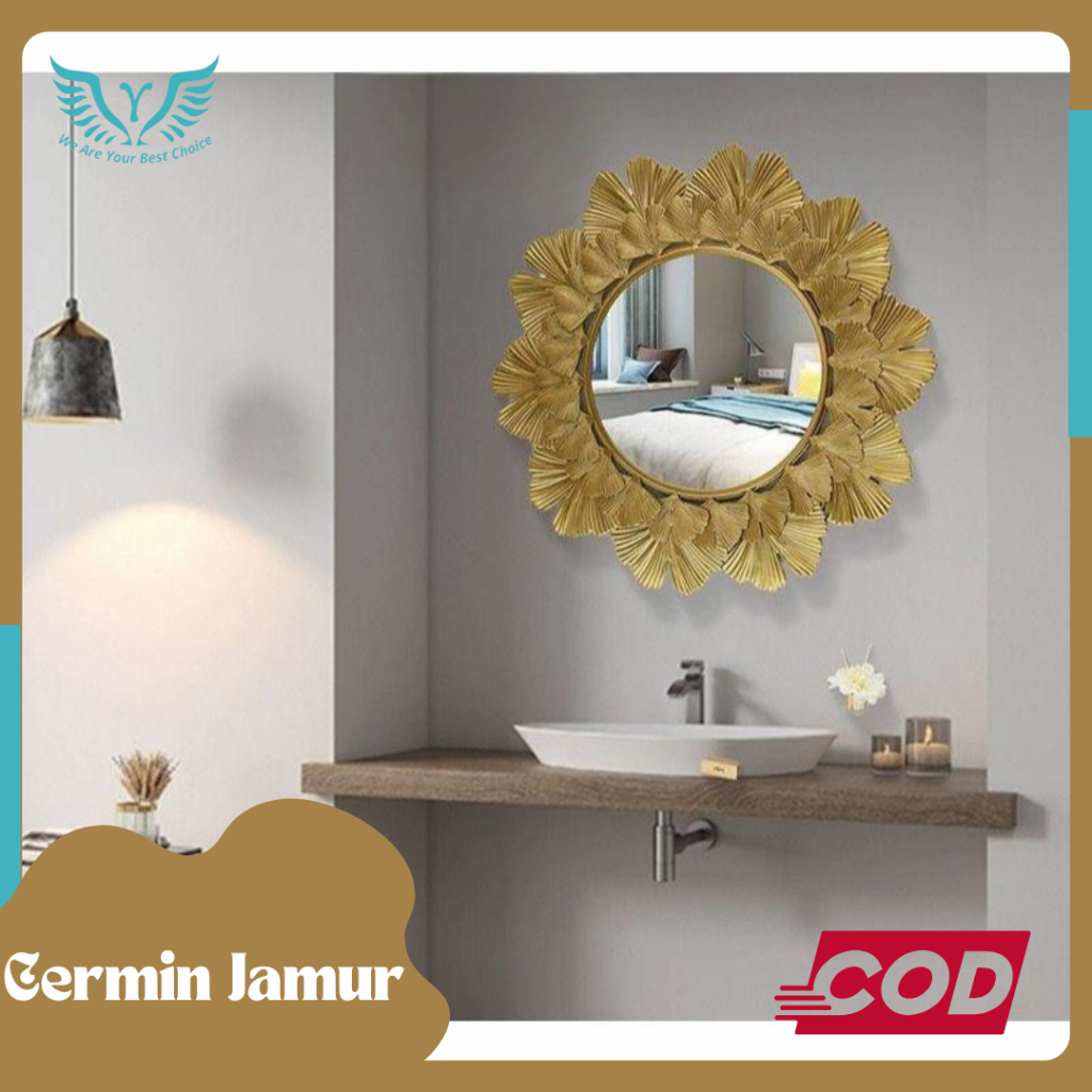 Terlaris Cermin Dinding Mewah / Cermin Kaca Mewah Nordic ModernRuangTamu