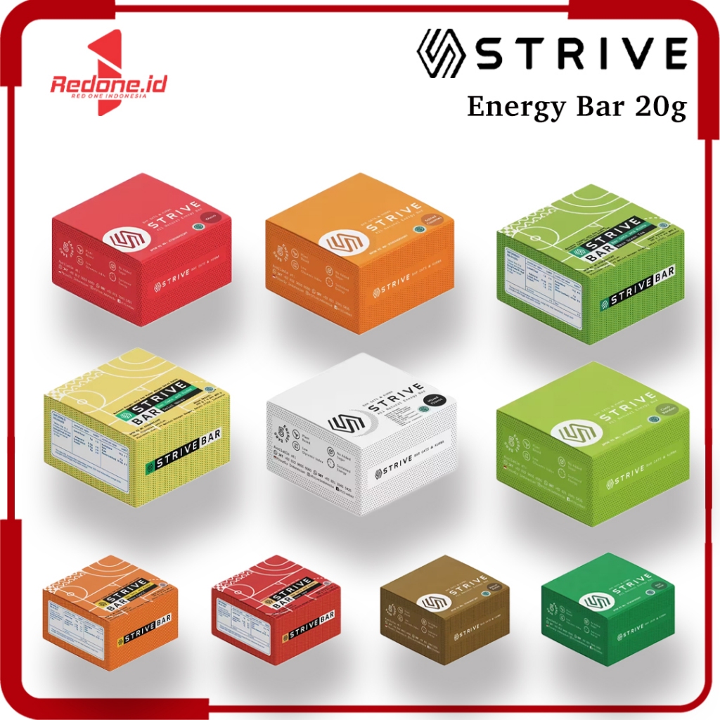 

Strive Energy Bar 20g - Suplemen Olahraga BPOM Halal