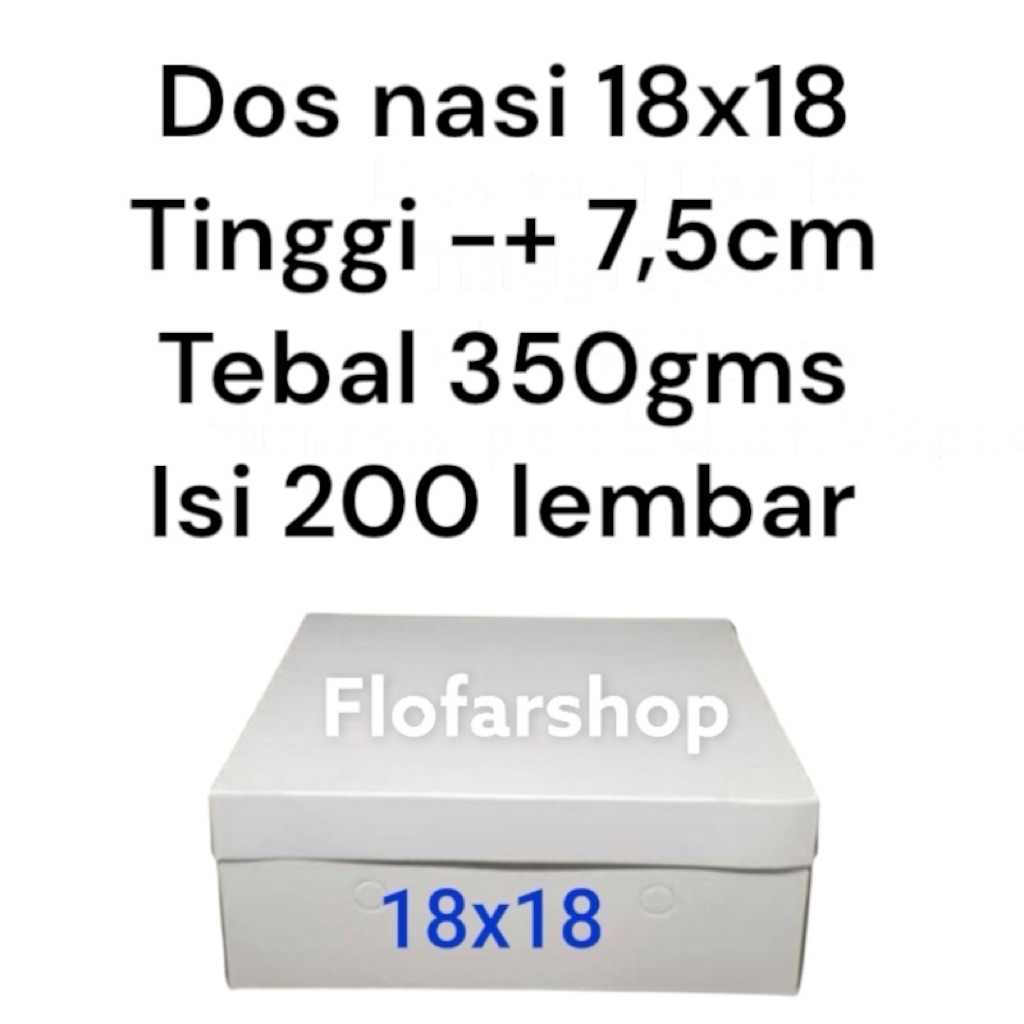 

Dus nasi 18x18 18cmx18cm isi 200 lembar