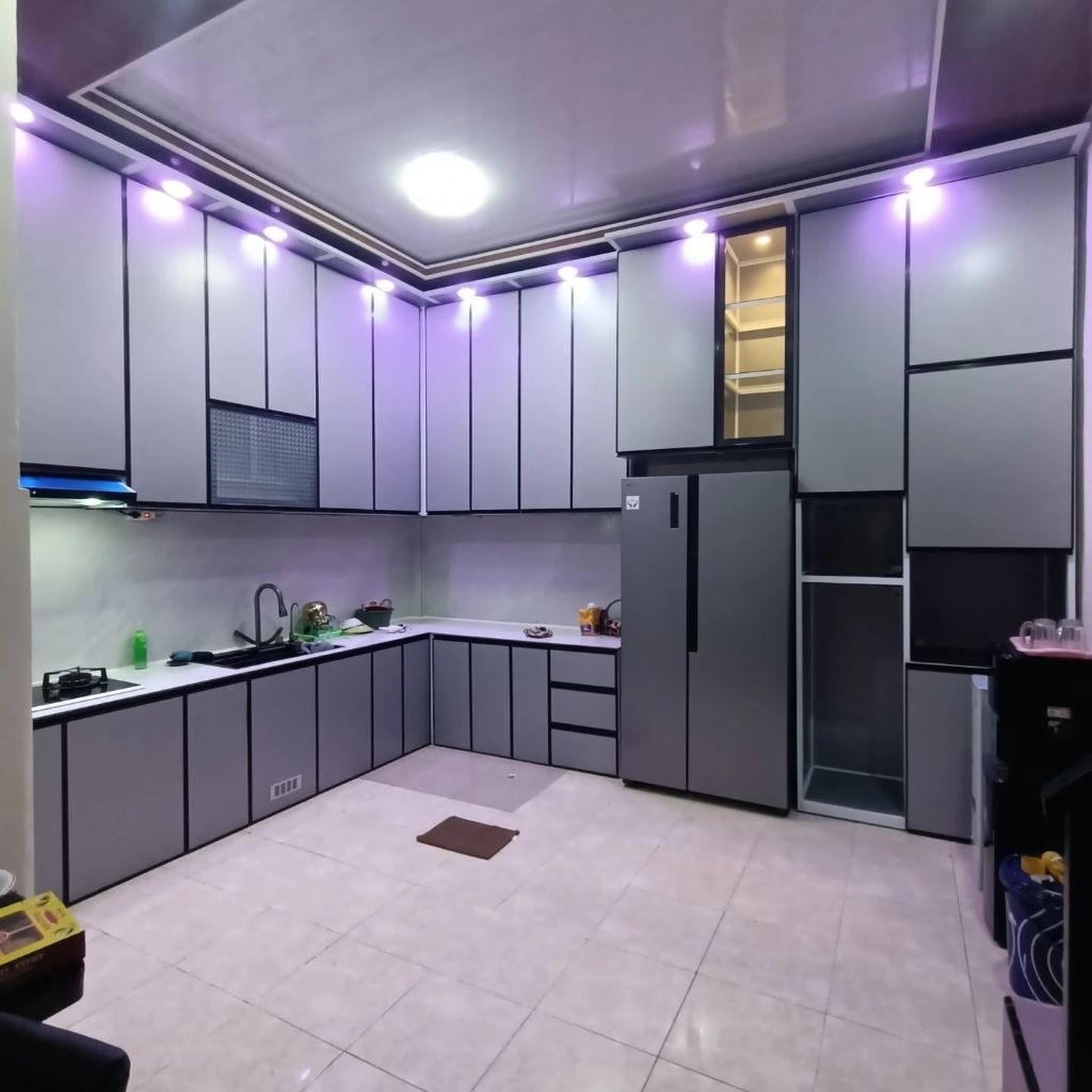 custom kitchen set alumunium anti rayap, anti lapuk