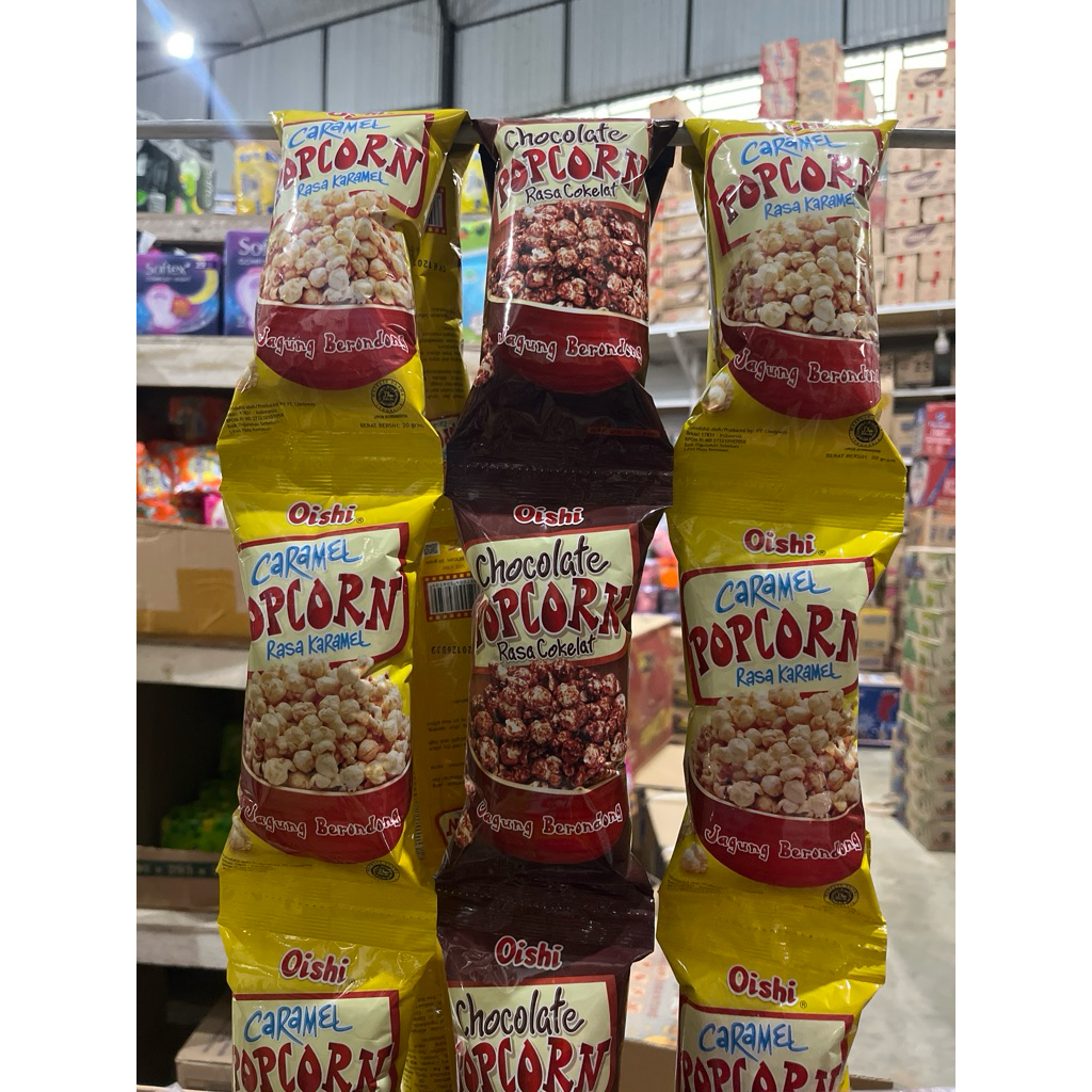 

oishi popcorn sachet rasa caramel&chocolate