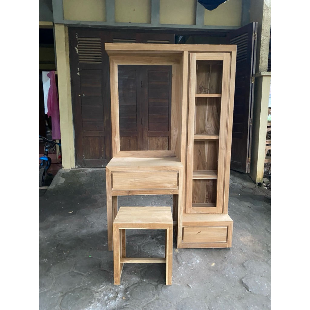 meja rias minimalis | meja rias kayu jati perhutani | meja rias asli jepara