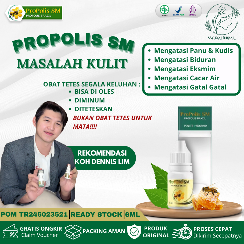 Obat Untuk Panu Hapuran Gatal Gatal Propolis SM 100% Original
