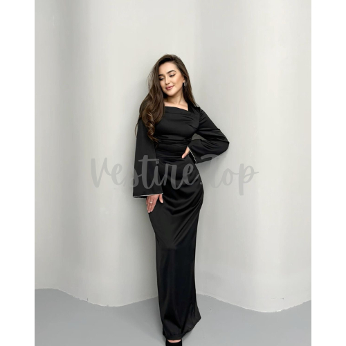 LUISA | Baju Sabrina | Dress Sabrina Full Karet | Dress Wanita Korea | Dress Pesta | Dress Jumbo | D