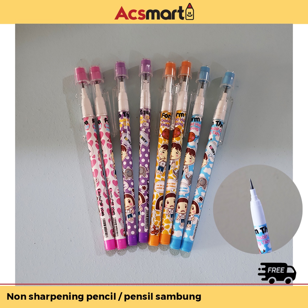 

ACSmart - Pensil Lantu | Non sharpening Pencil Character sport fruity