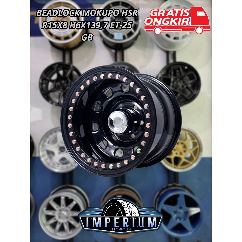 Velg Mobil Beadlock Mokupo Ring 15 Pcd 6x139 Hardtop Blazer Triton Everest Ranger Dll