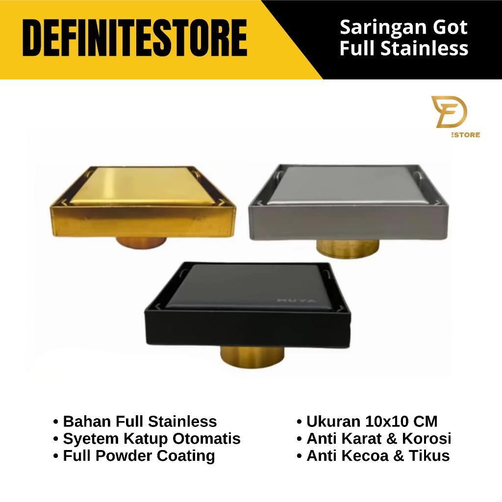 Floor Drain Saringan Got Stainless Sus 304 Saringan Kamar Mandi Anti Karat Korosi Katup Otomatis