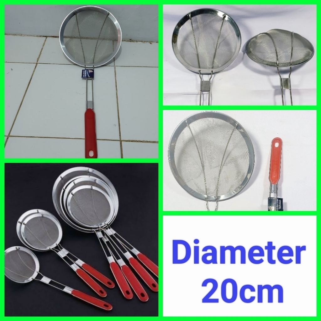 saringan minyak halus saringan gorengan stainles diameter 20cm