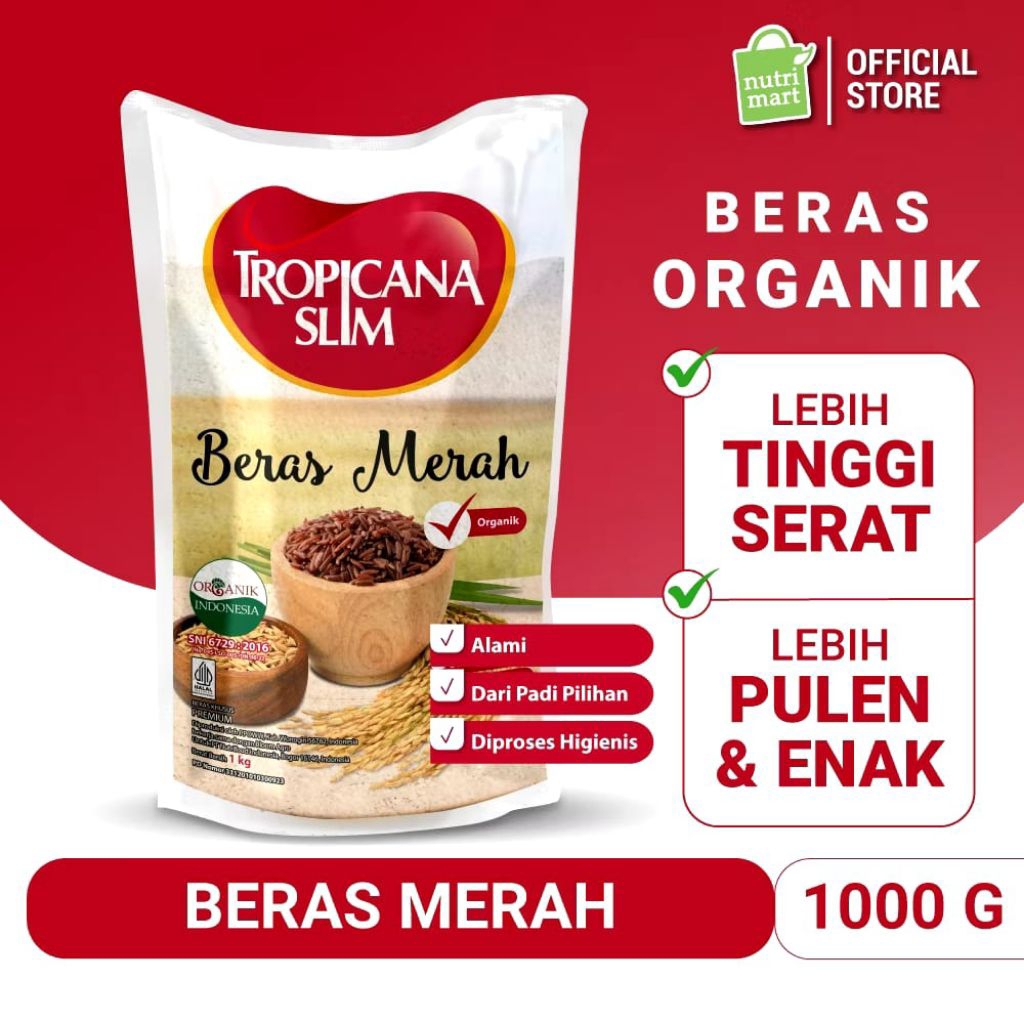 

Tropicana slim Beras merah organik 1kg