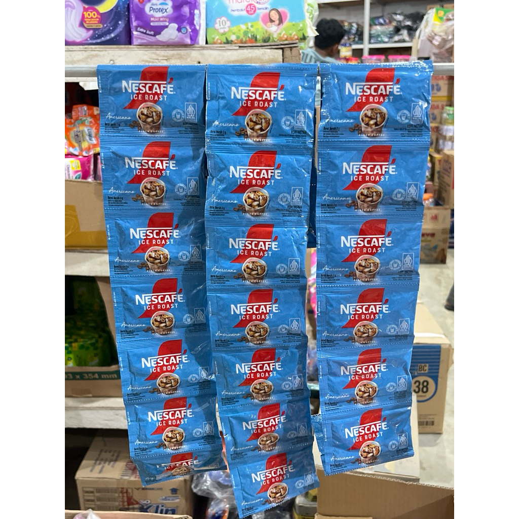 

Nescafe ice roast americano kopi instan kemasan 10PCS 1renteng