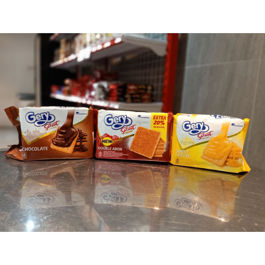 

Gery salut malkist Garudafood abon, coklat,keju