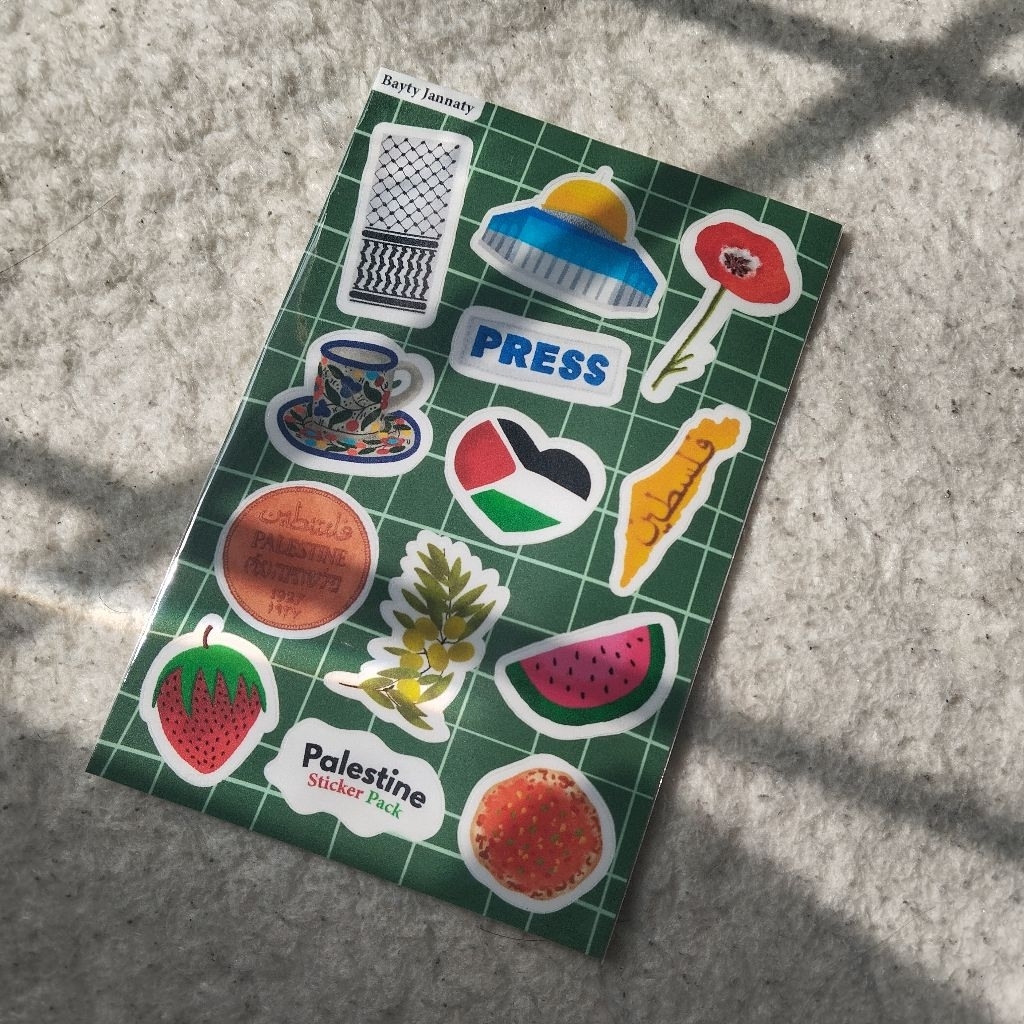

Palestine Sticker Pack 12 pcs Laminasi Doff 10 x 15 cm Palestine Palestina Anti-Isra*l Warna-Warni Laminasi Doff Sticker Lucu Gemas Cute Kawaii