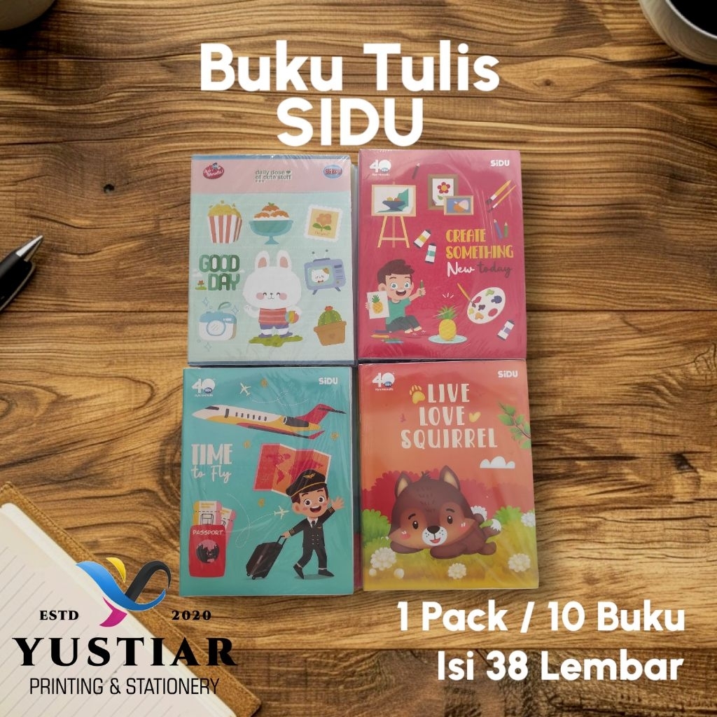 

Buku Tulis Sidu 38 dan 58 Lembar 1 Pack Isi 10 Buku