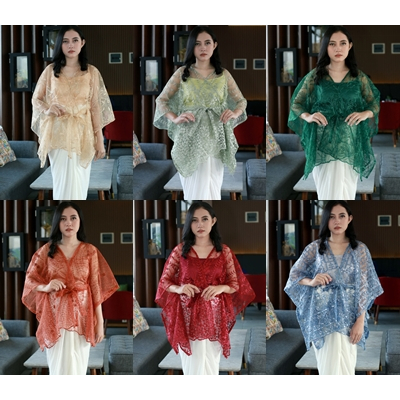 PROMO BISA COD CARDIGAN TILE TALI OUTER BROKAT KONDANGAN OUTER PESTA OUTER KEBAYA WARNA LILAC