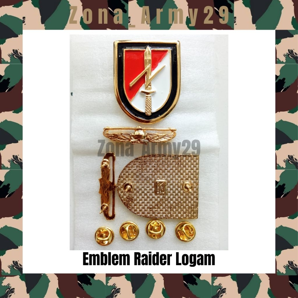 Emblem Raider Logam/TNI AD/Raider