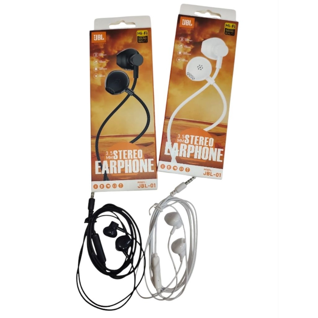 Headset JBL-01 Non Karet Hansfree Handset JBL-01 Stereo Mic Earphone HF JBL-01 Non Karet