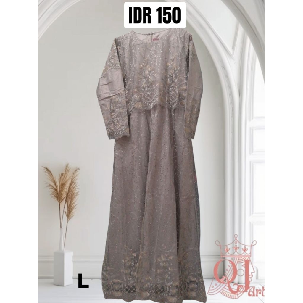 gamis brokat pesta mewah