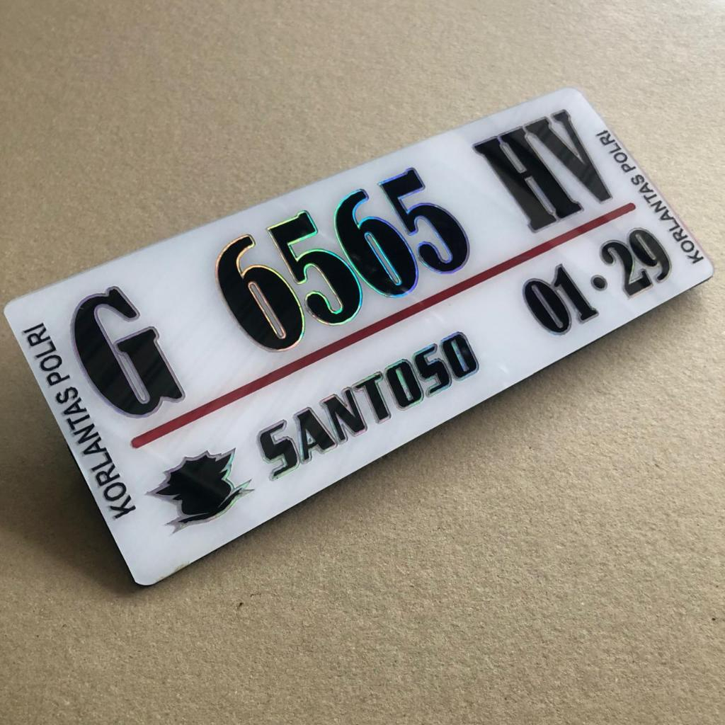 Plat Nomor Motor Hologram / Plat Nomor Motor Akrilik