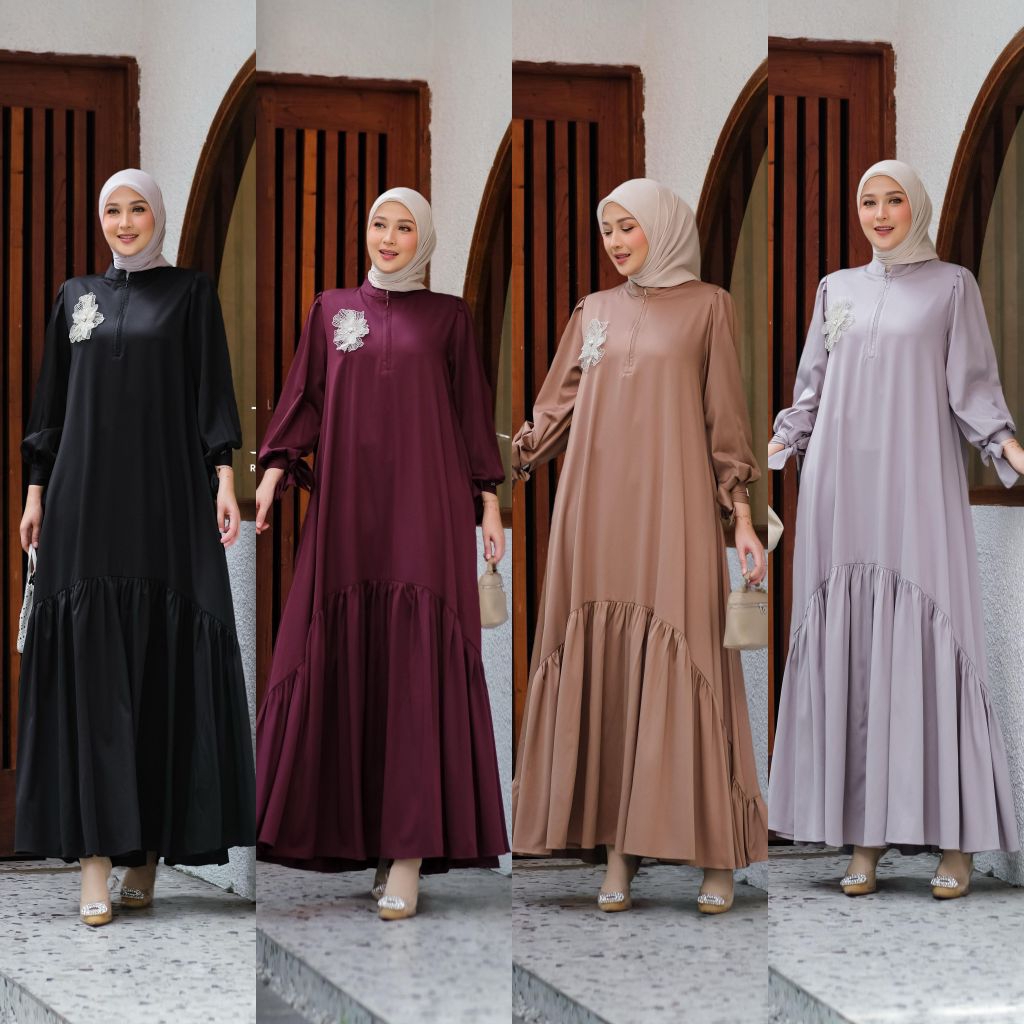 Najla dress gamis terbaru premium original by Rafika