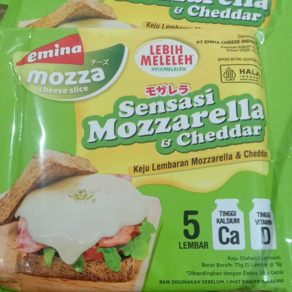 

Keju Mozarella Slice isi 5lbr Berat 75gr