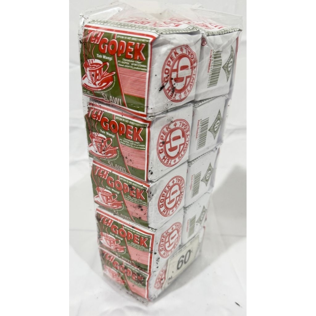 

Teh Gopek teh tubruk teh wangi 1 slop isi 10 bungkus