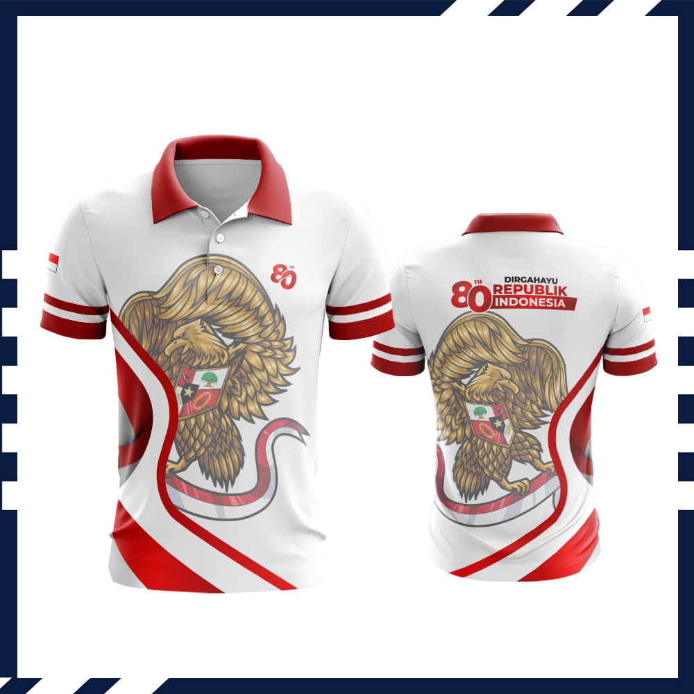Baju 17 Agustus 2025 / Kaos Jersey 17 Agustus Hut Ri 80 / Kaos Anak 17 Agustusan 2025 Fullprin