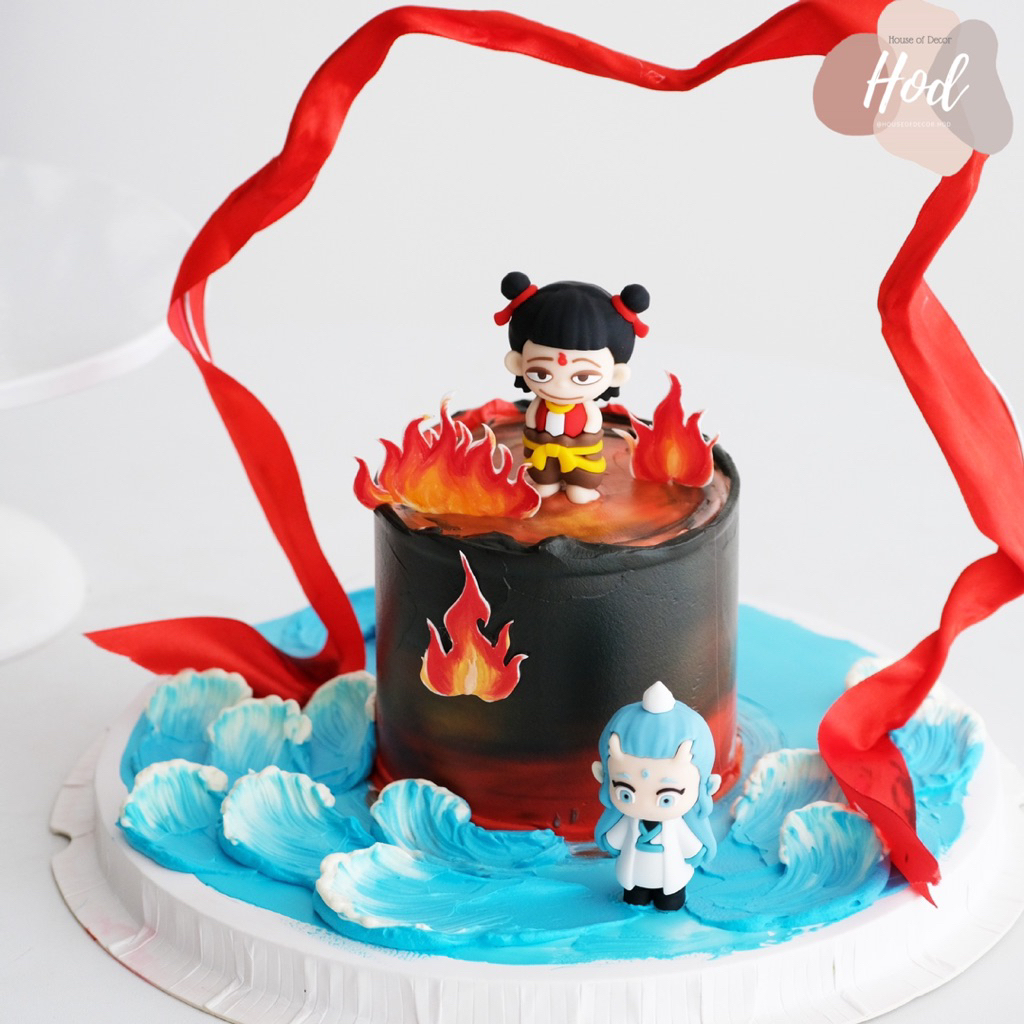 Topper Kue Nezha Aobing Hiasan Nazha Tema Ne Zha dan Ao Bing