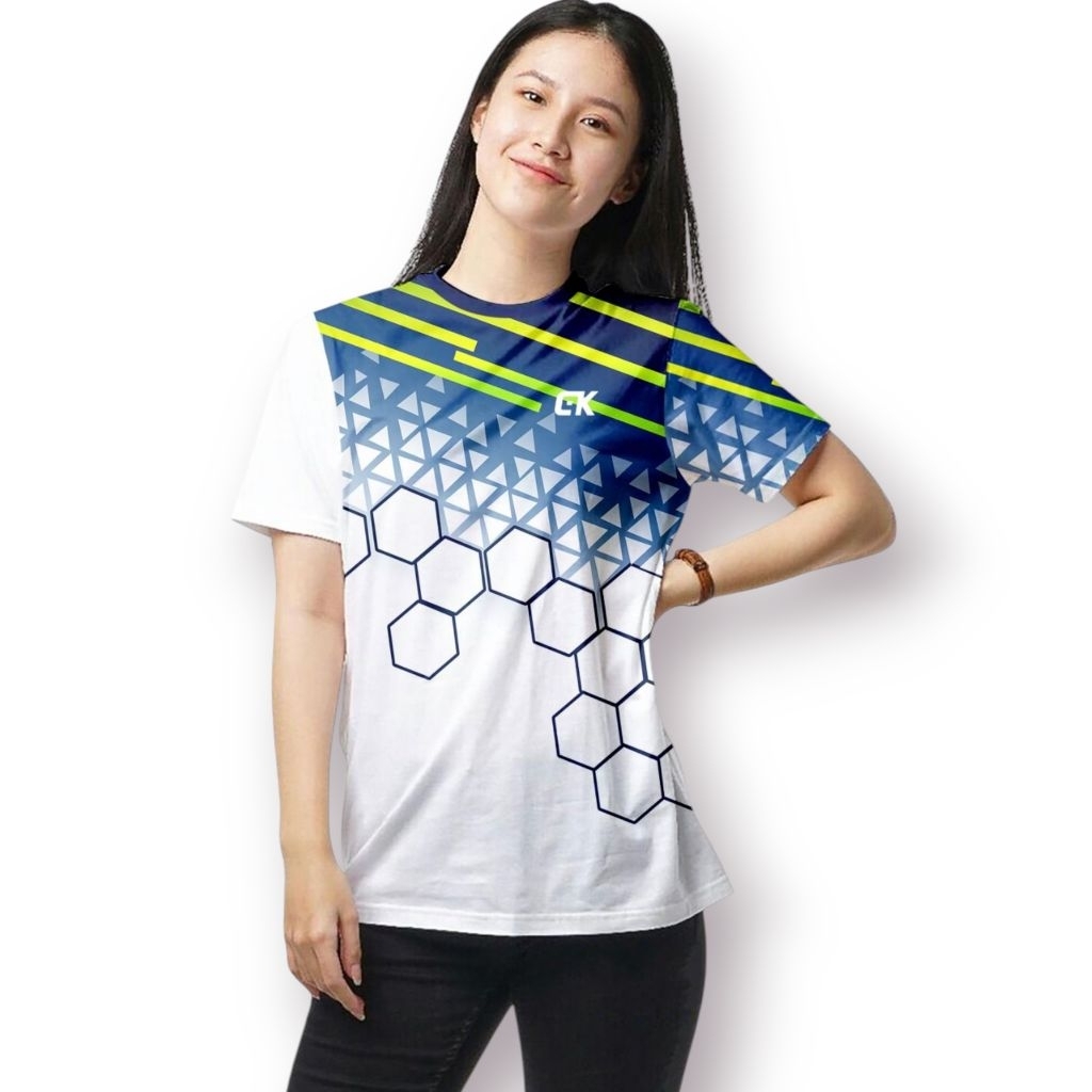 Kaos Olahraga Wanita Full Printing Jersey Voli Cewek Kaos Volly Wanita Baju Bulutangkis Kaos Voli Pr
