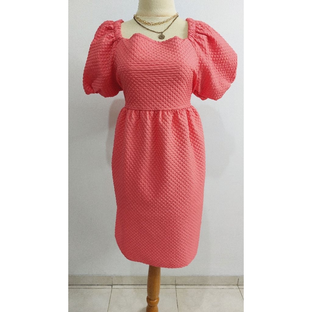 NEW DRESS BANGKOK - DRESS LUCU - DRESS PESTA - DRESS LENGAN BALON - DRESS KOREA - DRESS WARNA TERANG