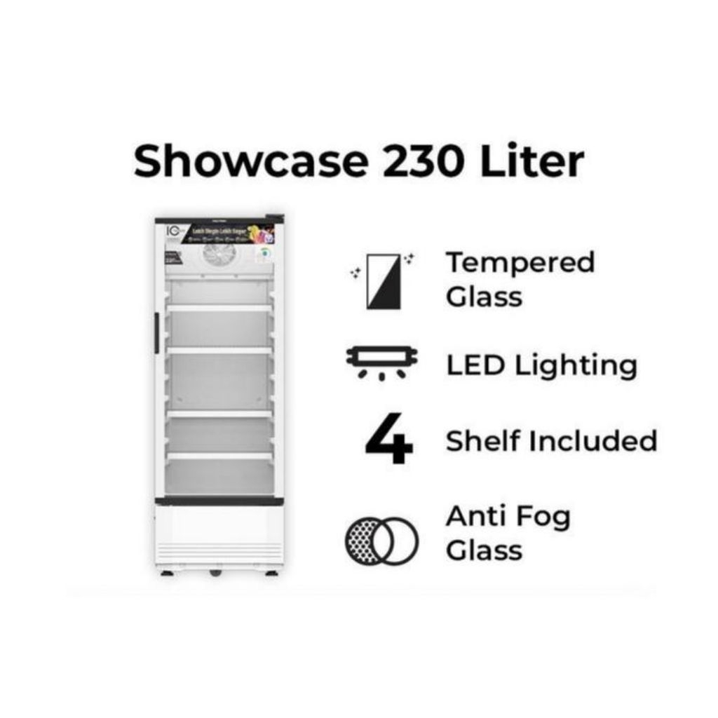 Showcase Polytron SCN 220 / Showcase Polytron 4 rak 230 Liter SCN 220 / Showcase Polytron SCN 190