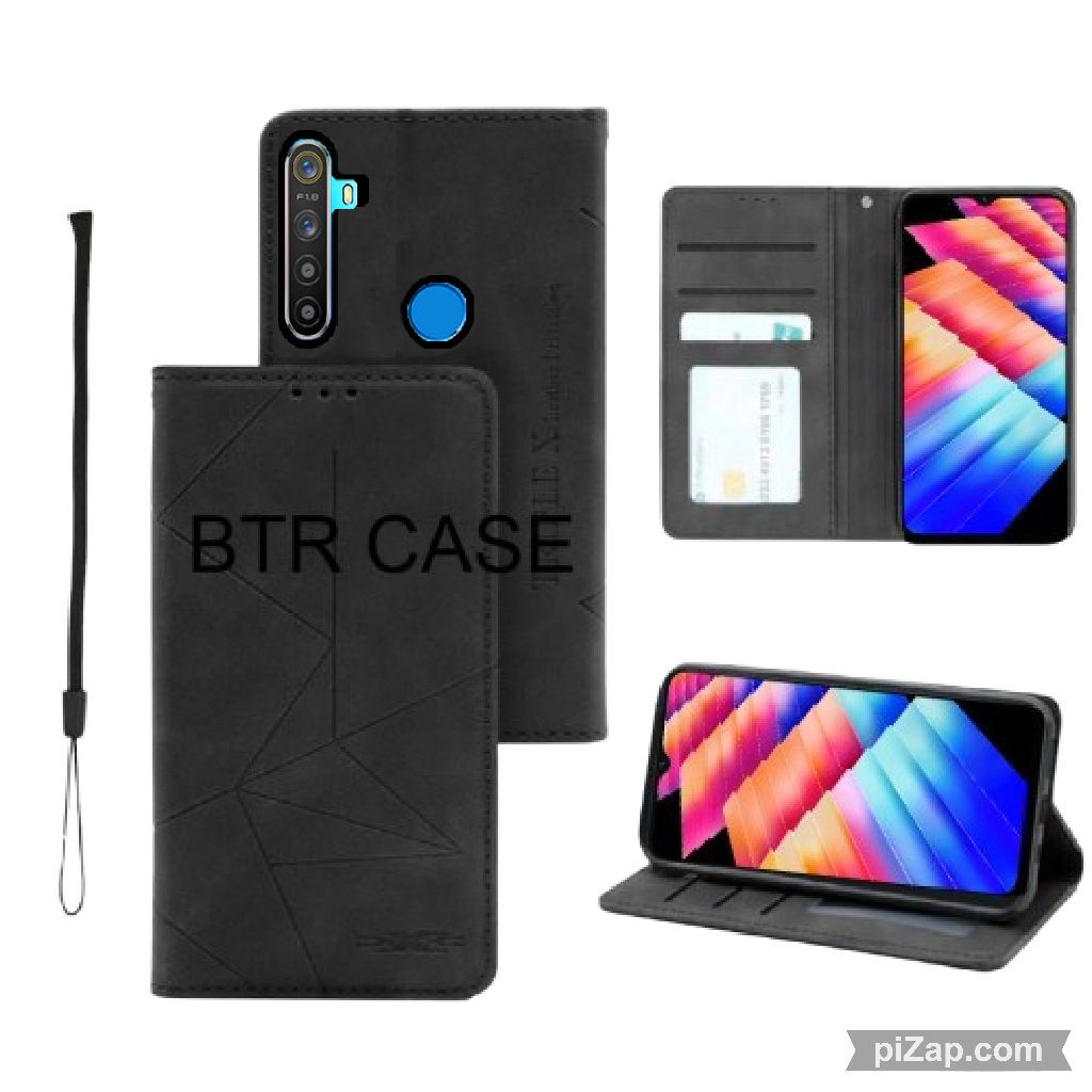 CASE HP REALME 5 - REALME 5i - REALME 5S - C3 CASING DOMPET KULIT MOTIF FLIP COVER LEATHER SARUNG HP